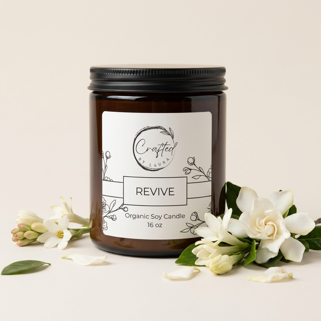 Revive - Gardenia & Tuberose -  Soy Candle 16 oz