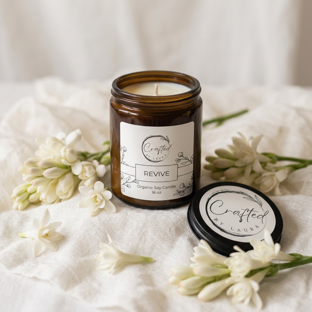 Revive - Gardenia & Tuberose -  Soy Candle 16 oz